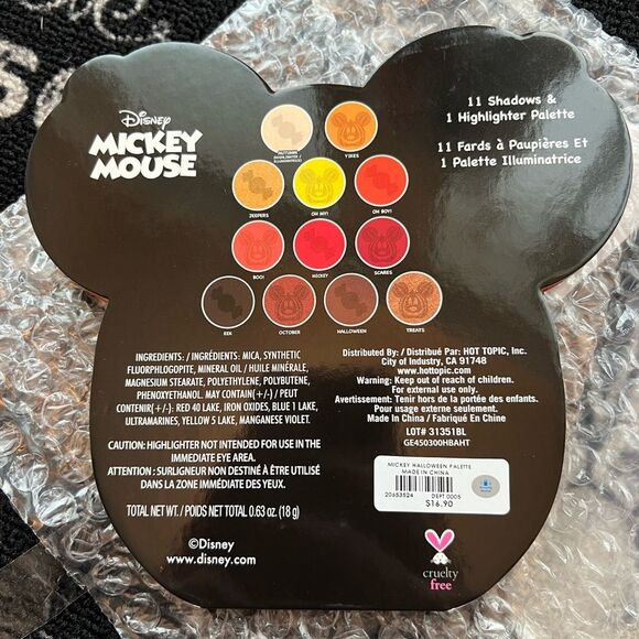 Disney Halloween Mickey Mouse Pumpkin Eyeshadow & Highlighter Palette NEW 🎃 - Picture 8 of 10